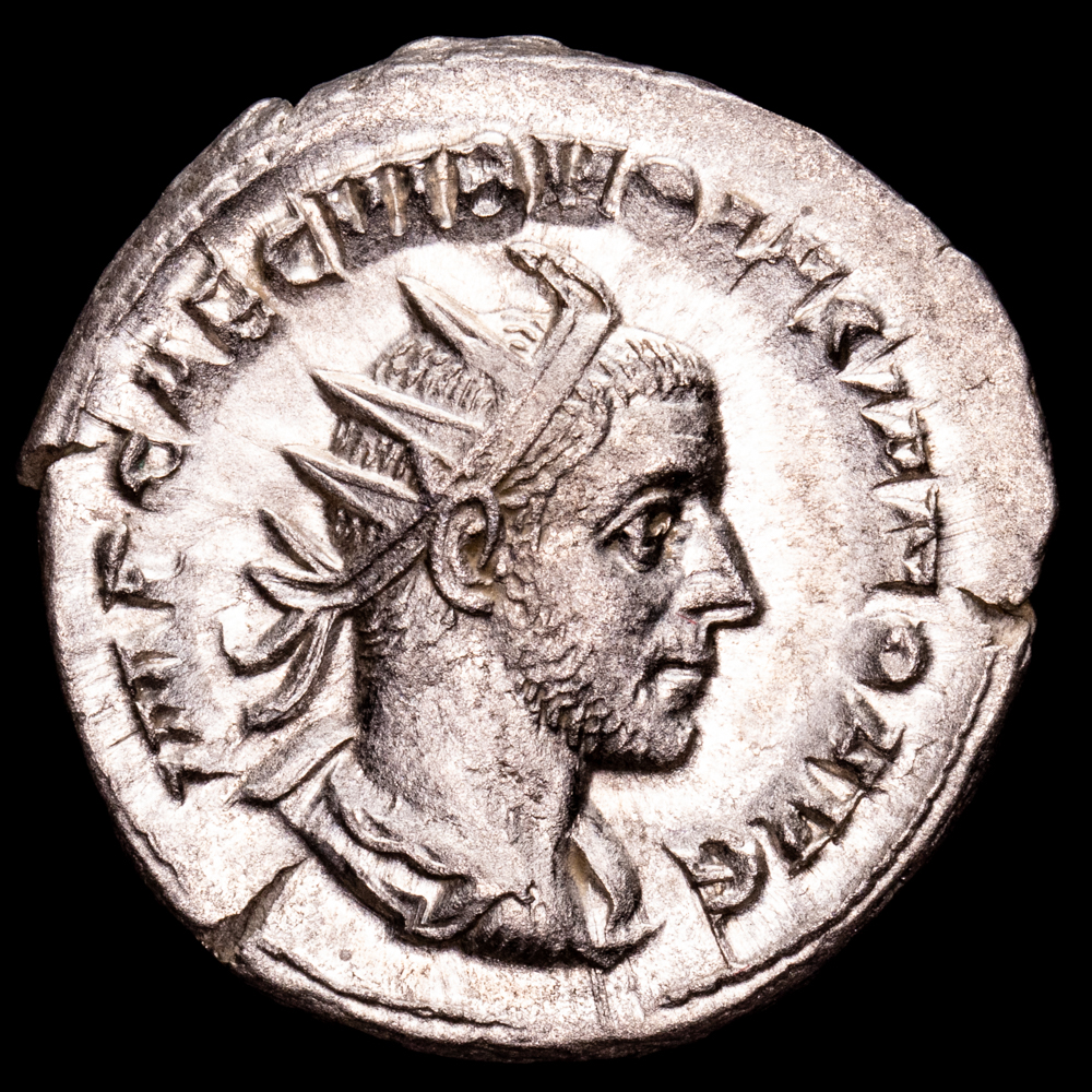 Volusiano. Antonininano. (3,74 g.). Roma. (251-253 d.C.). RIC-187. EBC. R: VIRTVS AVGG. Restos de brillo original.
