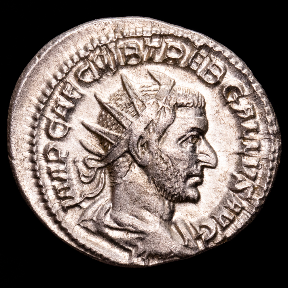 Treboniano Galo. Antonininano. (4,2 g.). Roma. (251-253 d.C.). RIC-IV-40. EBC. R: MARTI PACIFERO