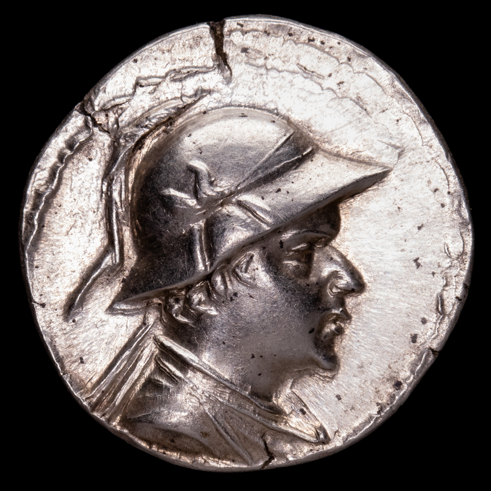 Greco-Baktrian – Eukratides I. Dracma. (4,27 g.). 170-145 a.C.. HGC-12136. MS. Brillo original.