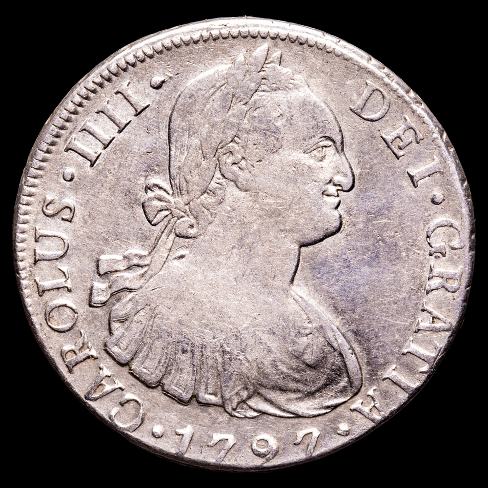 Carlos IV. 8 Reales. (27,01 g.). Lima. 1797. Ensayador I·J. AC-915. MBC+.