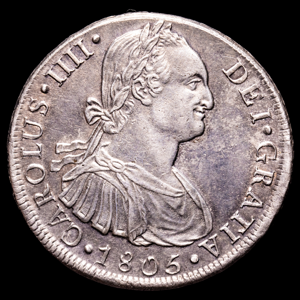 Carlos IV. 8 Reales. (26,84 g.). Lima. 1805. Ensayador J·P. AC-925. EBC-.