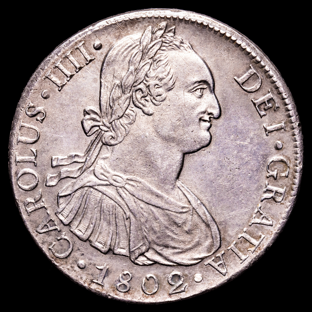Carlos IV. 8 Reales. (27,03 g.). Lima. 1802. Ensayador I·J. AC-920. EBC.
