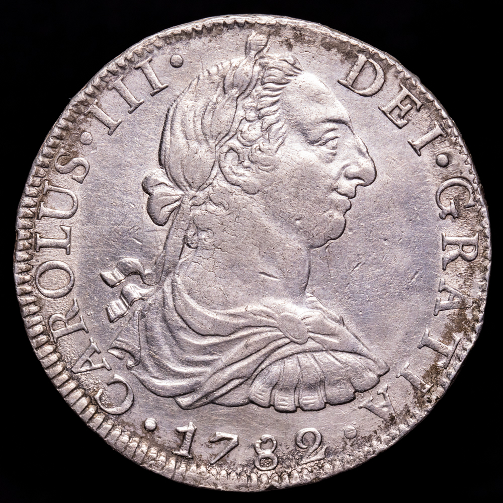 Carlos III. 8 Reales. (26,99 g.). México. 1782. Ensayador F·F. AC-1122. EBC-. Restos de brillo original.