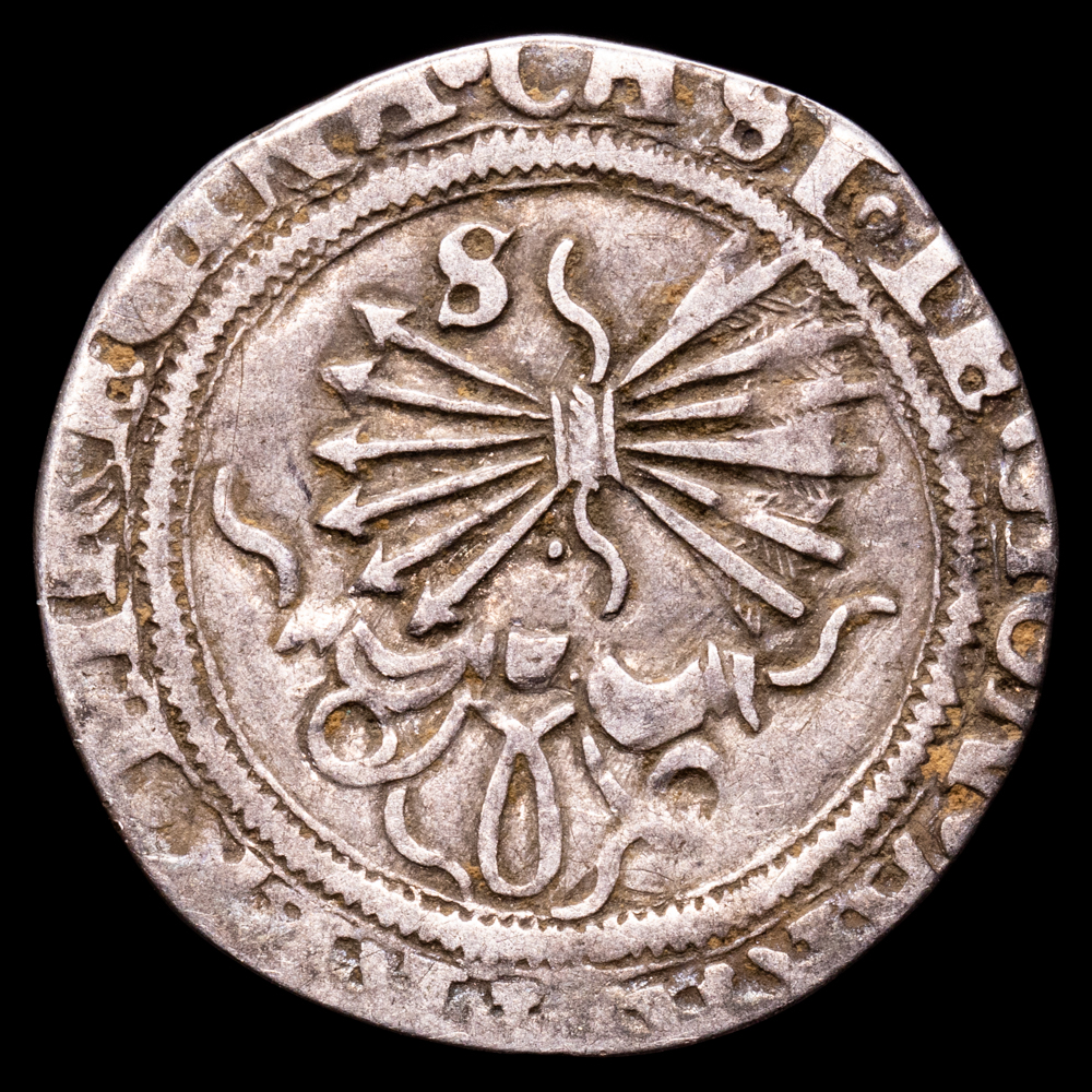 Fernando e Isabel. 1 Real. (2,44 g.). Sevilla. (1474-1504). AC-(408). MBC+. AC- no cita esta posición (S)