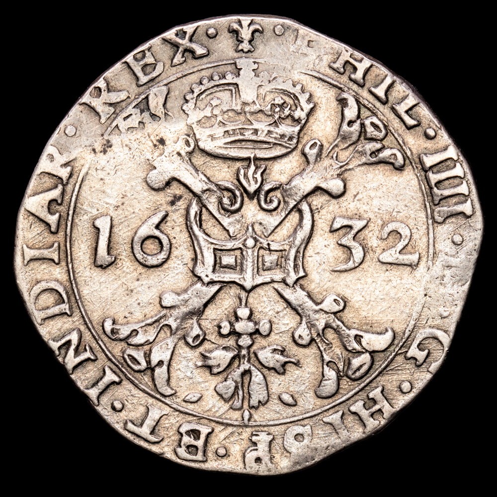 Paises Bajos – Felipe IV. Patagón. (27,68 g.). Brujas. 1632. VTI-1060. MBC+.