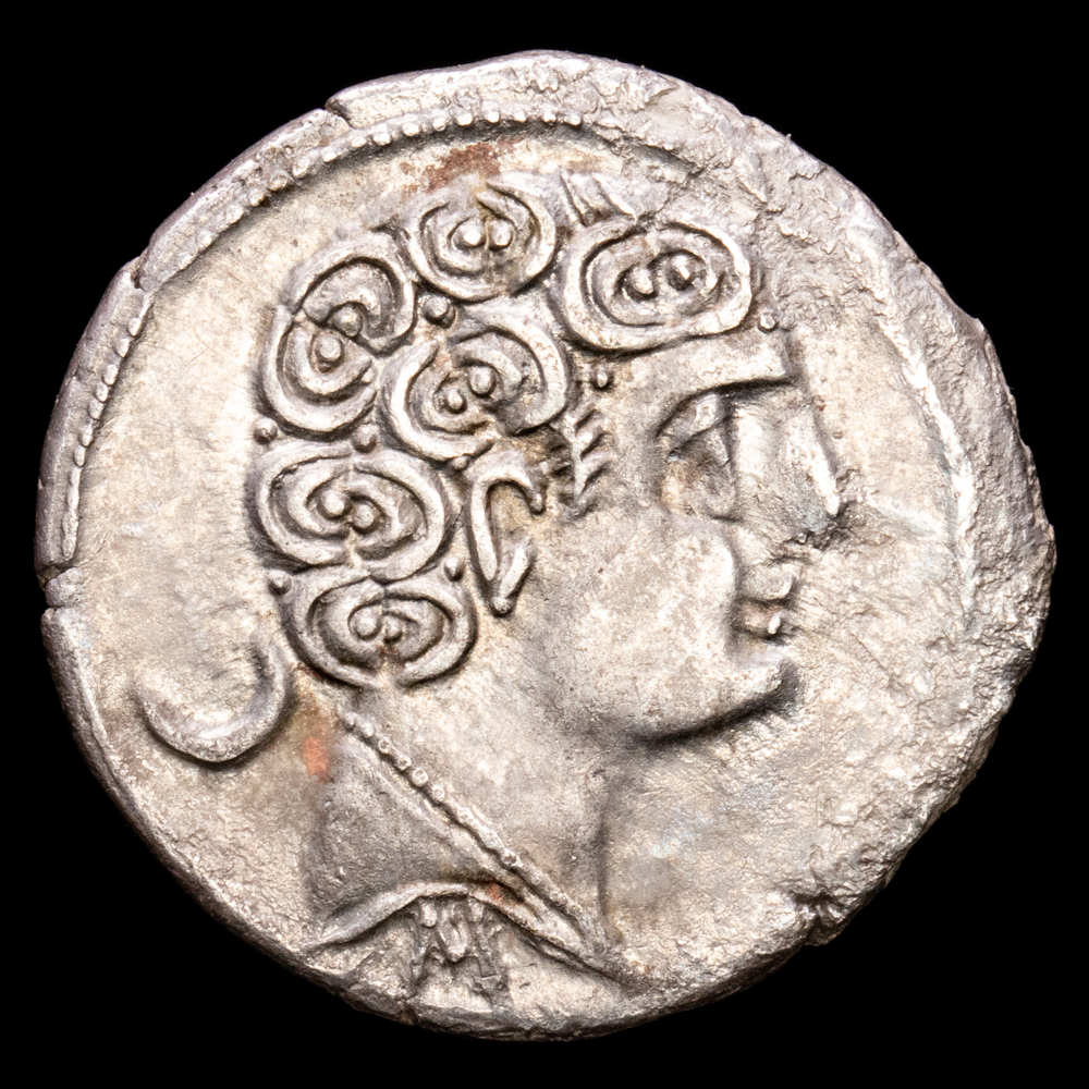 Hispania Antigua – Sekobirikes. Denario. (3,12 g.). Selices (Cuenca). 120-30 B.C.. ACIP-2168. MBC+. R:Jinete lancero a derecha.