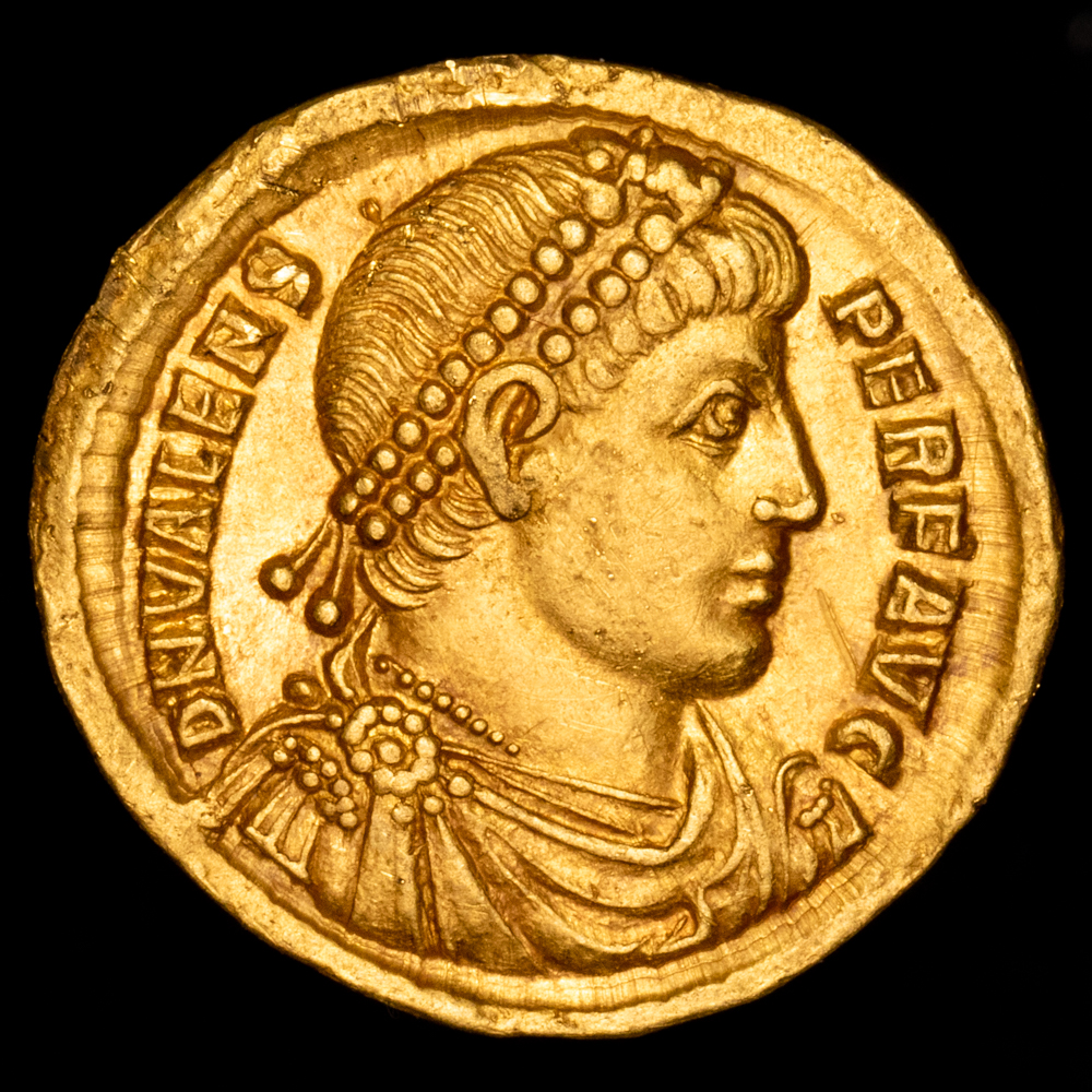 Valente (364-378 d. C.). Solido (g.) Antioquía, VF+ 364-367 d.C. RIC IX 2(d)xxxvii.3.