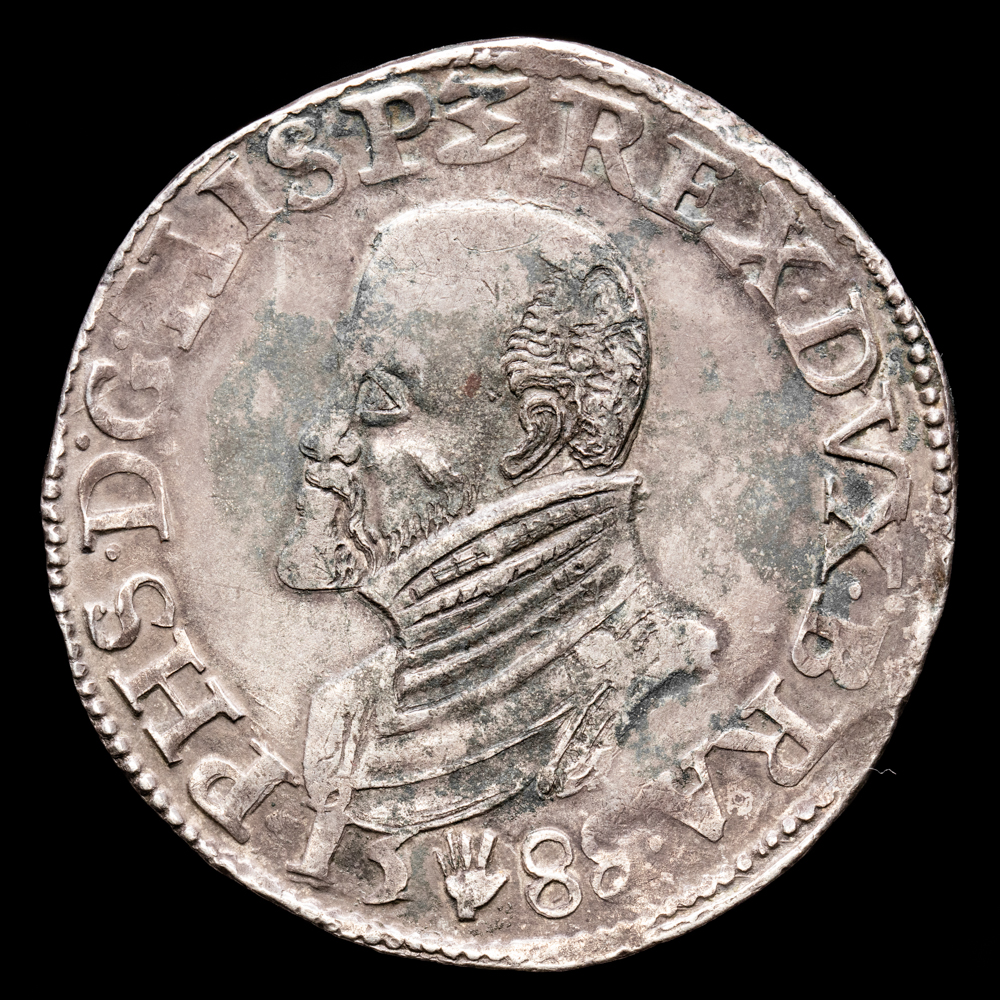 Paises Bajos – Felipe II. Escudo. (34,01 g.). Amberes. 1588. GH210-1H. MBC+.