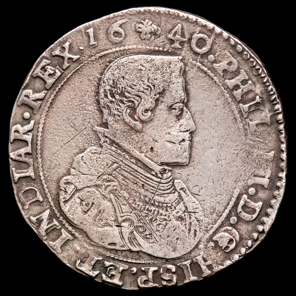 Paises Bajos – Felipe IV. Ducatón. (32,07 g.). Bruxellas. 1640. G.H.327-3B. MBC.