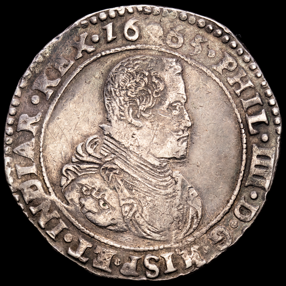 Paises Bajos – Felipe IV. Ducatón. (32,38 g.). Bruxellas. 1665. G.H.327. MBC+.