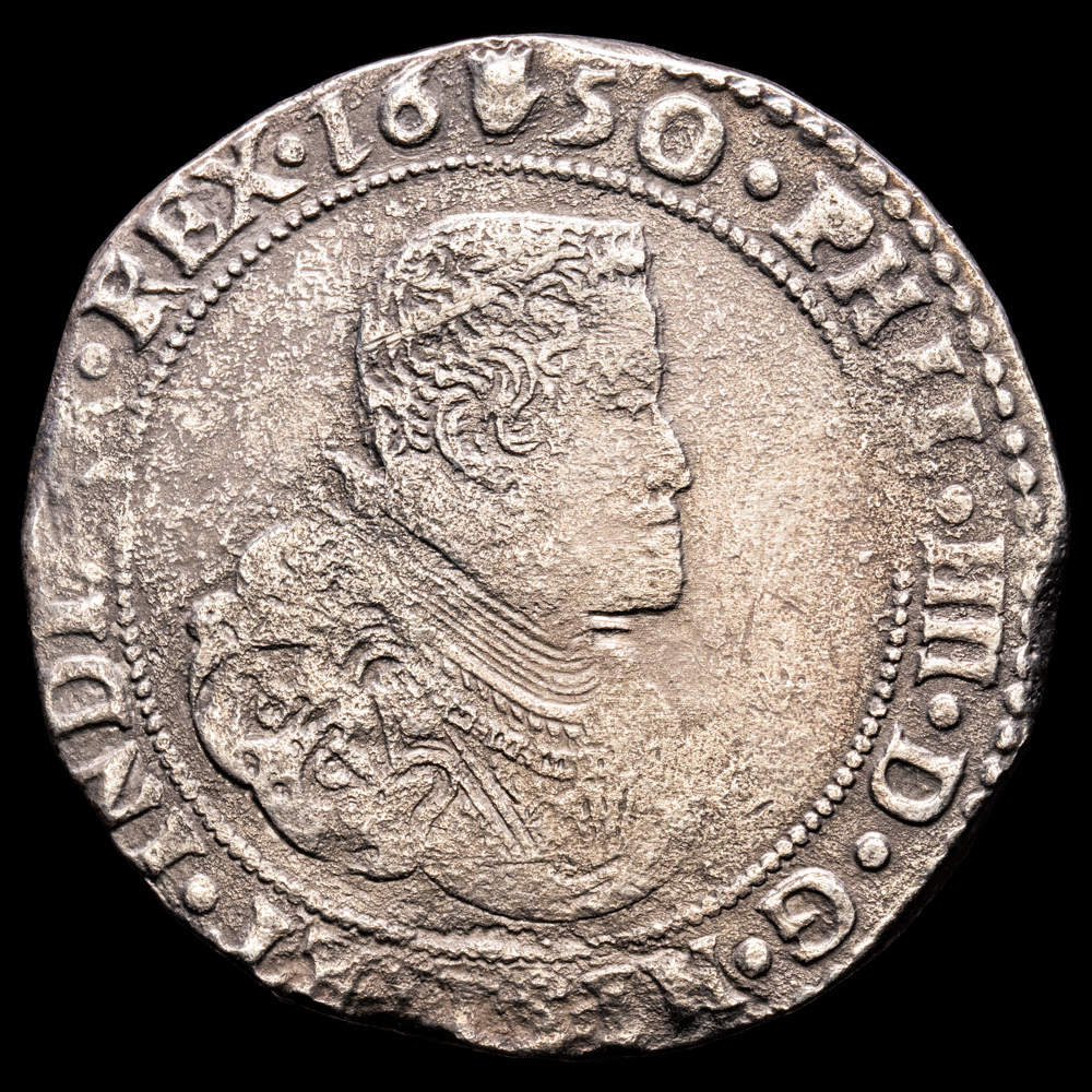 Paises Bajos – Felipe IV. Ducatón. (29,77 g.). Amberes. 1650. DELM-284. BC+.
