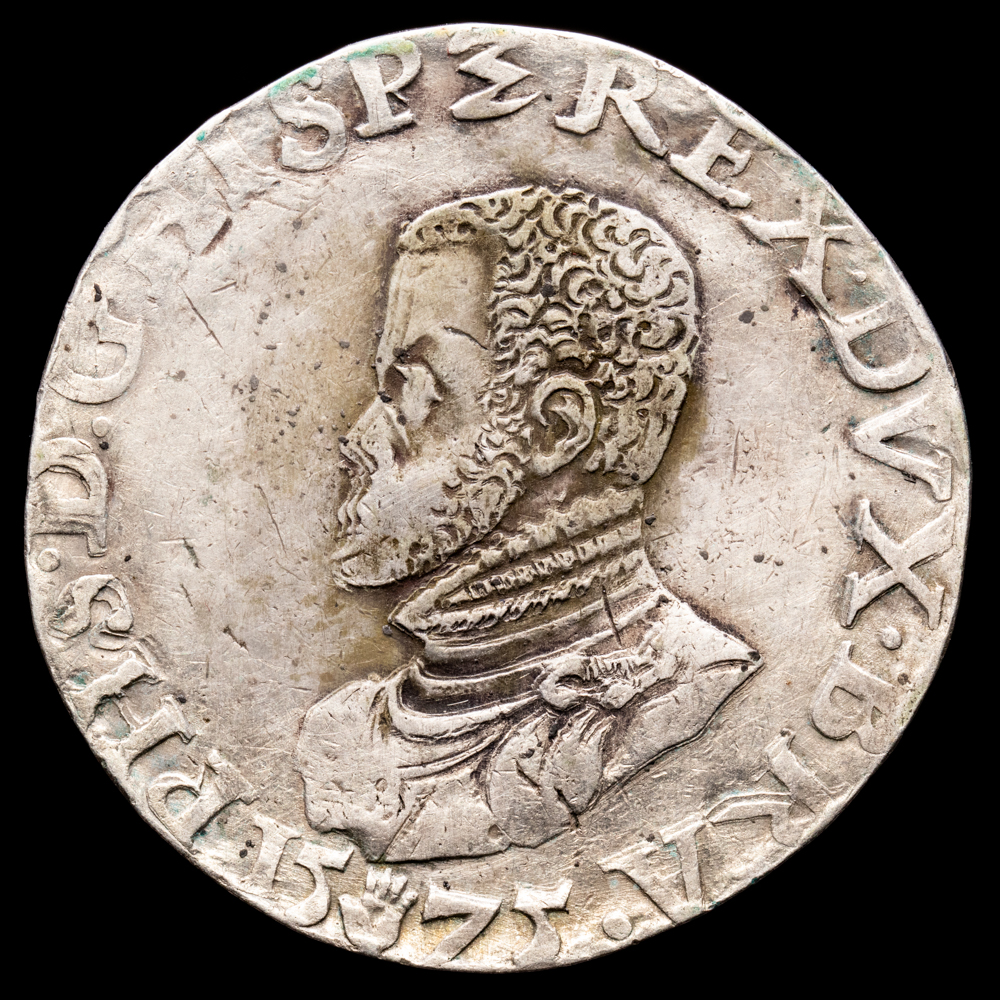 Paises Bajos – Felipe II. 1 Escudo. (29,06 g.). Amberes. 1575. G.H.210. MBC+.
