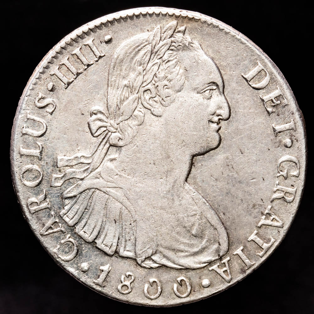 Carlos IV. 8 Reales. (26,43 g.). Lima. 1800. Ensayador I·J. AC-918. MBC.