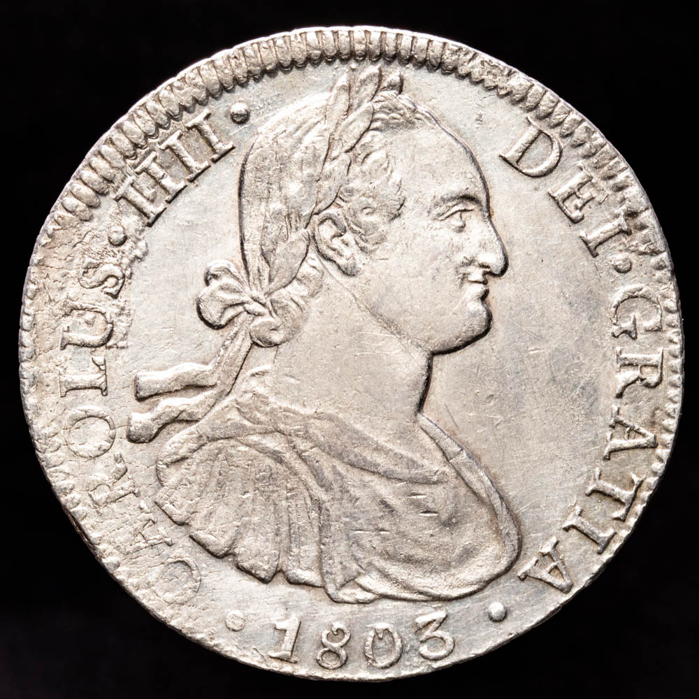 Carlos IV. 8 Reales. (27,01 g.). México. 1803. Ensayador F·T. AC-977. MBC+.