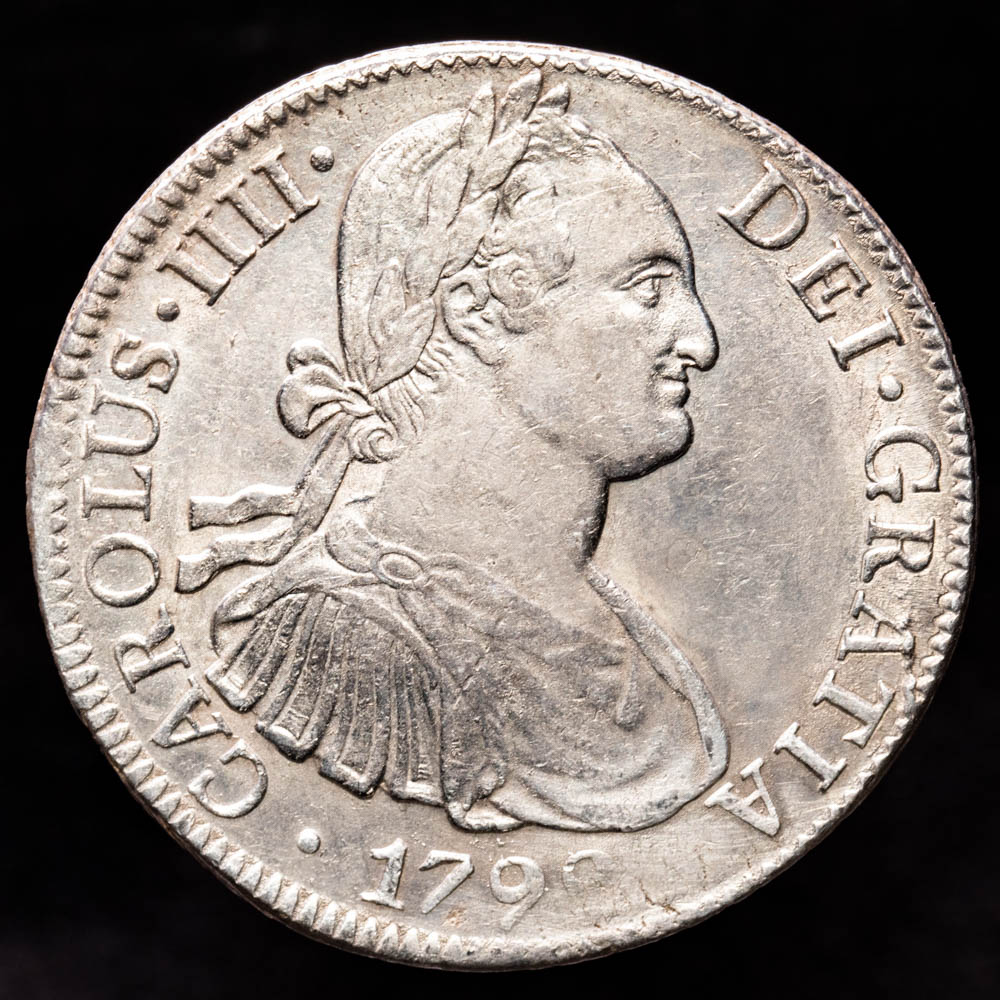Carlos IV. 8 Reales. (26,98 g.). México. 1799. Ensayador F·M. AC-963. MBC+.