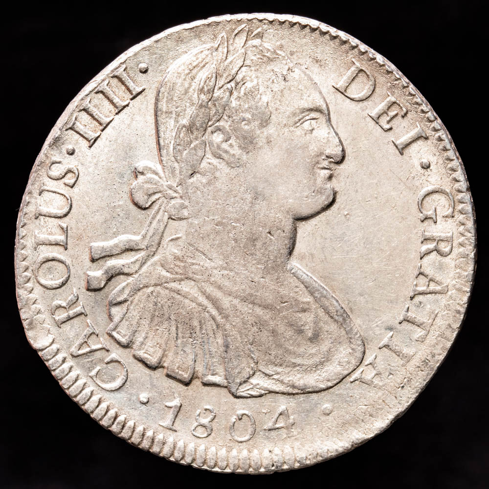 Carlos IV. 8 Reales. (26,97 g.). México. 1804. Ensayador T·H. AC-980. MBC+.