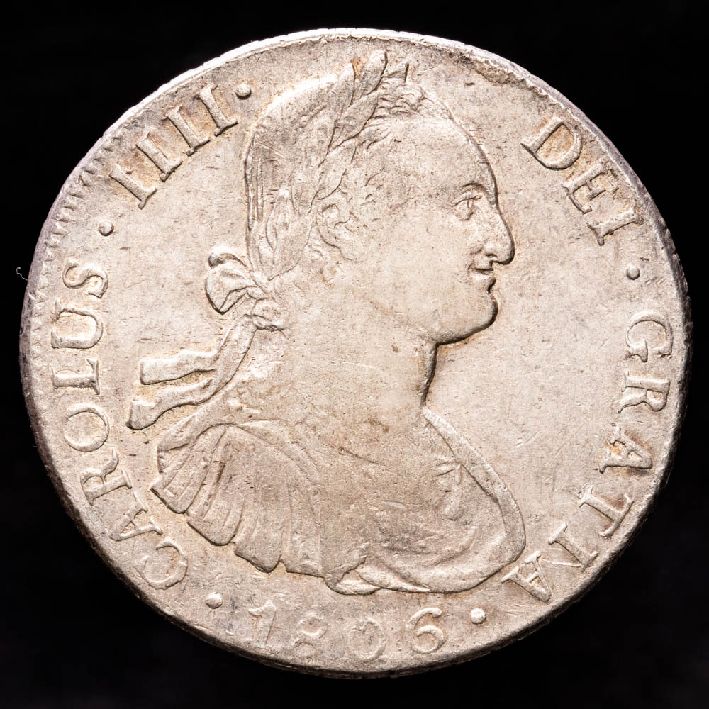 Carlos IV. 8 Reales. (27,03 g.). Potosí. 1806. Ensayador P·J. AC-1012. MBC+.