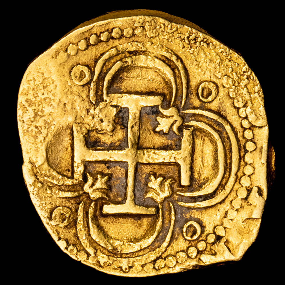 Felipe III. 2 escudos (6,70 g.) Sevilla. S/F. Ensayador B. MBC+. Tipo “OMNIVM”. Rara.