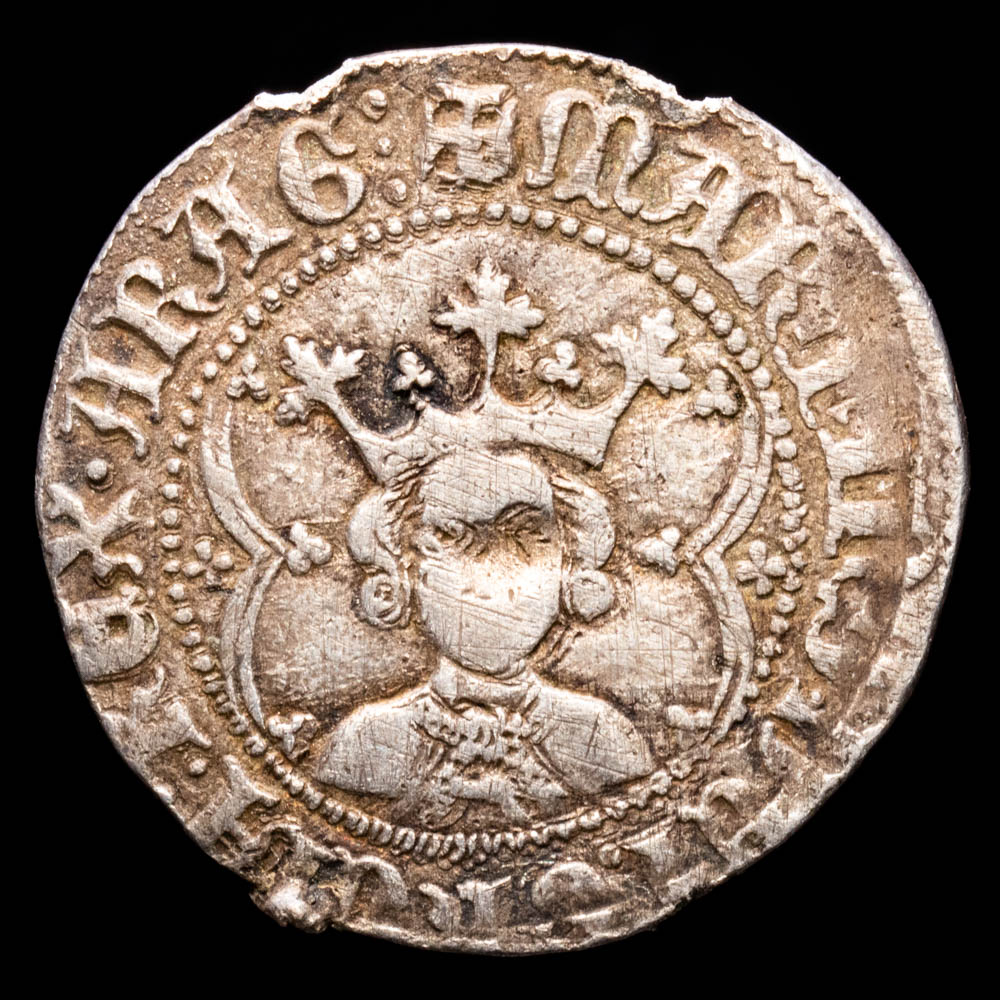 Corona de Aragón – Martin el Humano. Real. (3,23 g.). Valencia. (1396-1410). AC-527.1. MBC+. Trazas de haber estado montada