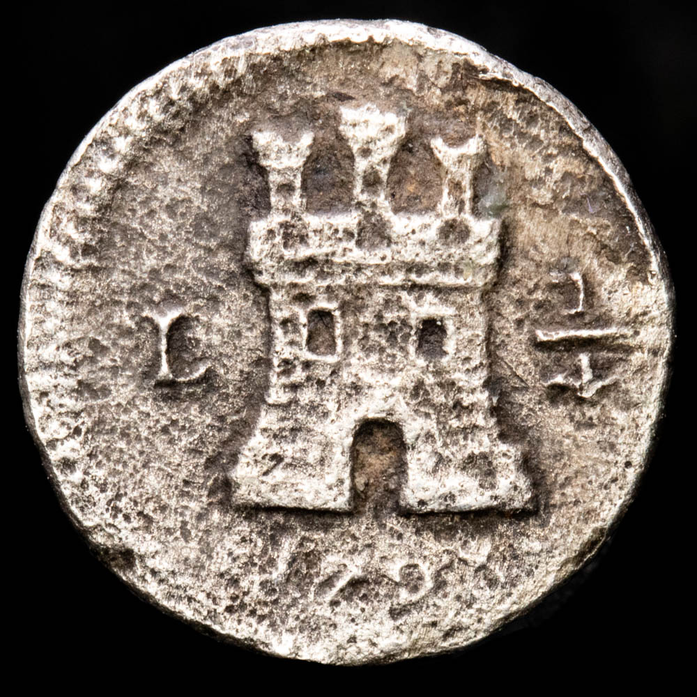 Perú – Carlos IV. 1/4 de Real. (0,65 g.). Lima. 1798. Aureo y Calicó – 109. F-12. Escasa.