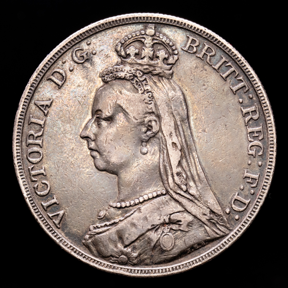 Gran Bretaña – Victoria Queen. 1 Crown. (28,11 g.). 1889. KM-765. MBC+. Tono