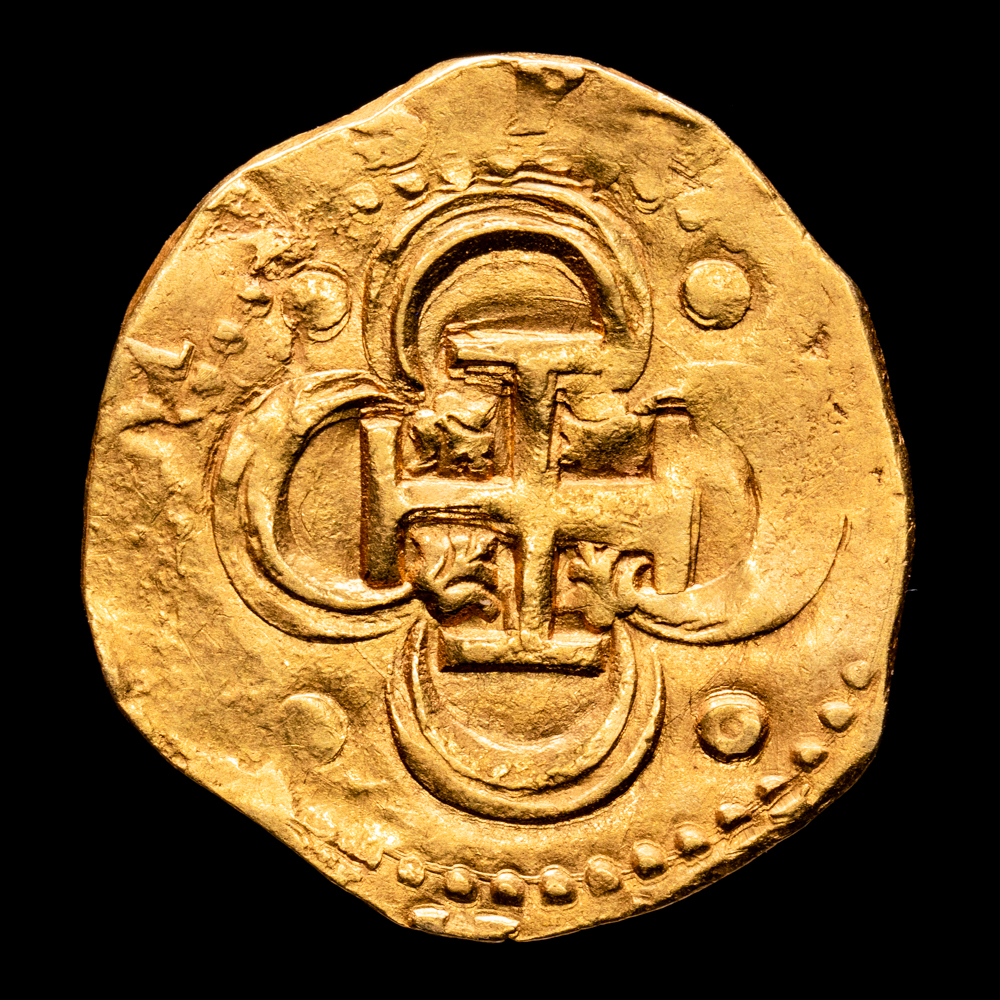 Felipe II. 2 Escudos. (6,79 g.). Sevilla. (1556-1598). Aureo y Calicó – 829. MBC+.
