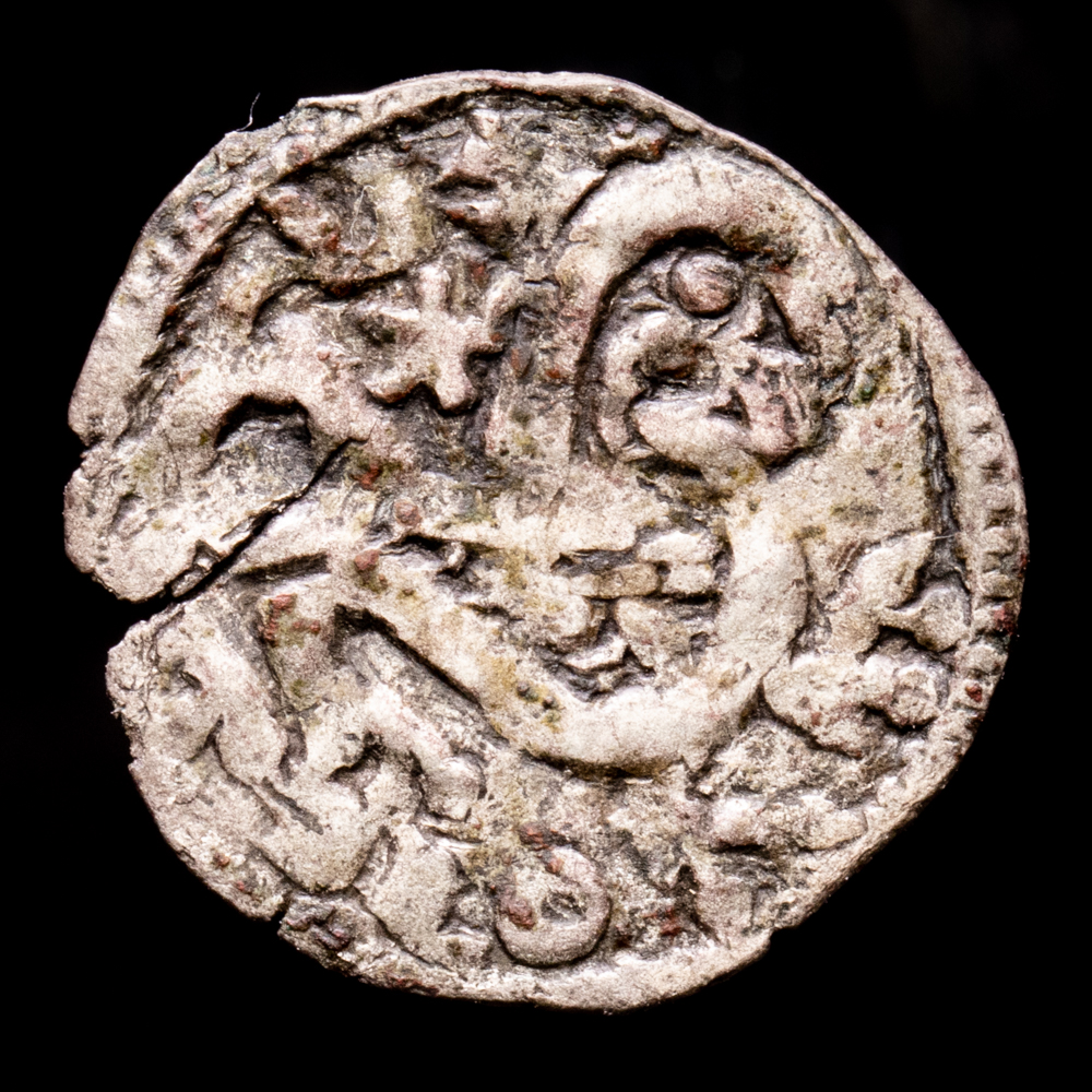 Alfonso IX. Dinero. (0,66 g.). Estrella de 5 puntas. (1188-1230). BAUTISTA-223. MBC-.