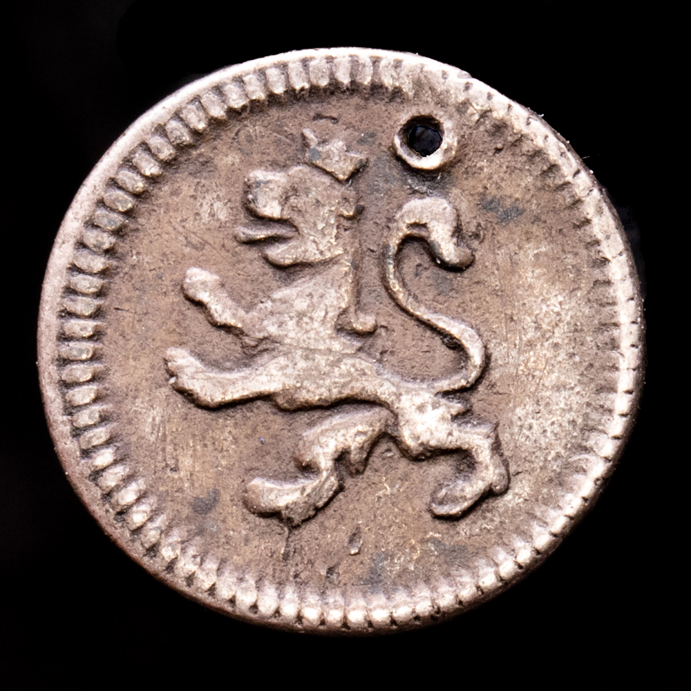Carlos IV. 1/4 de Real. (0,82 g.). México. 1801. Aureo y Calico-131. MBC+. Pátina. Perforación.