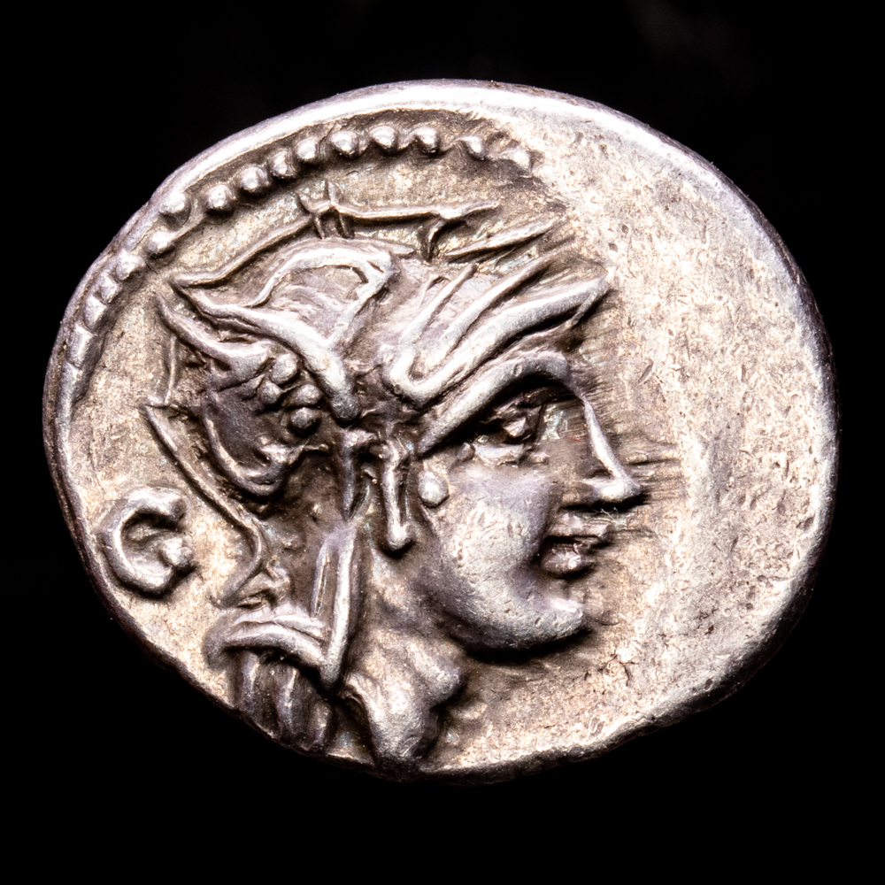 Junius Silanus. Denario. (3,92 g.). Roma. 91 a.C.. Craw-337/3. EBC-/MBC+. Conserva etiqueta del coleccionista