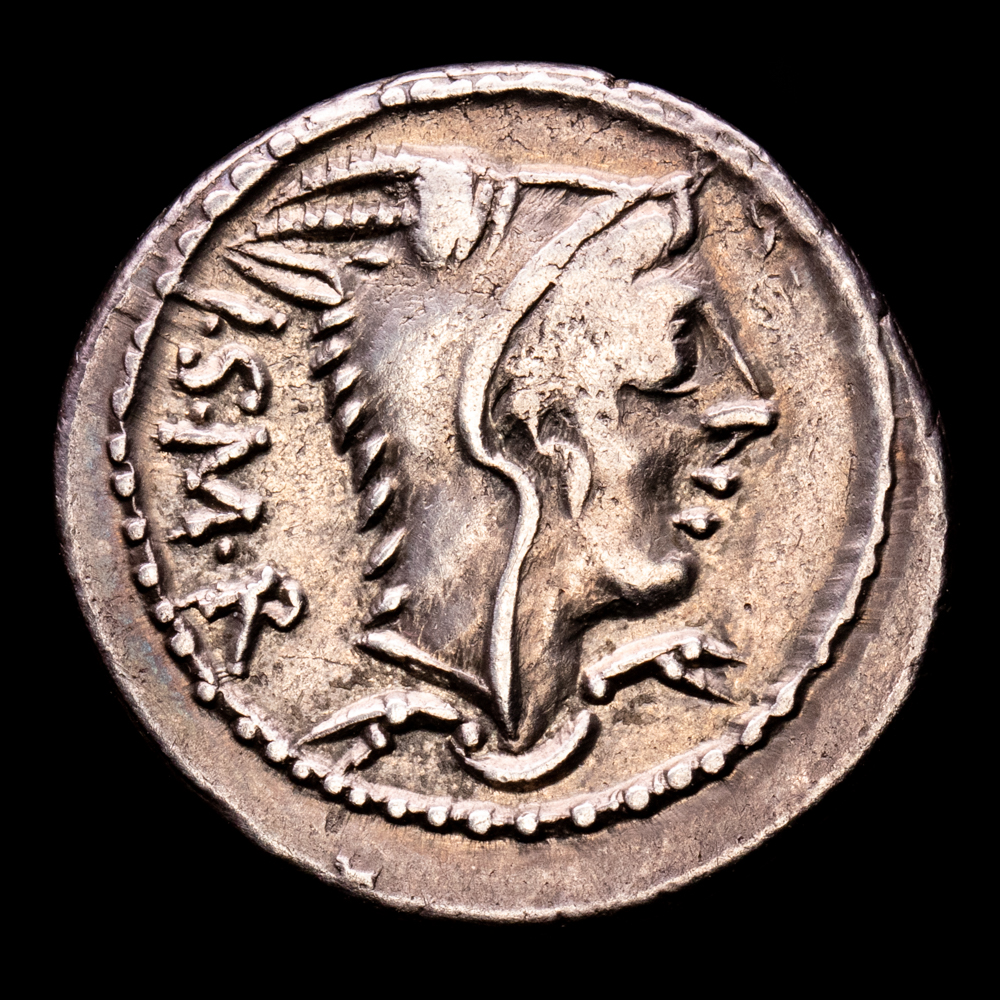 Thorius Balbus. Denario. (3,81 g.). Roma. 105 a.C.. Craw-316/1. EBC-. Acuñación muy centrada. Bello tono.