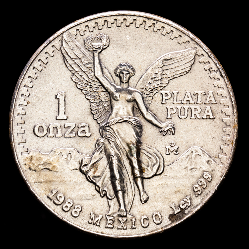 México. 1 Onza. (31,1 g.). México. 1988. KM-494. UNC. Mintage – 1500500