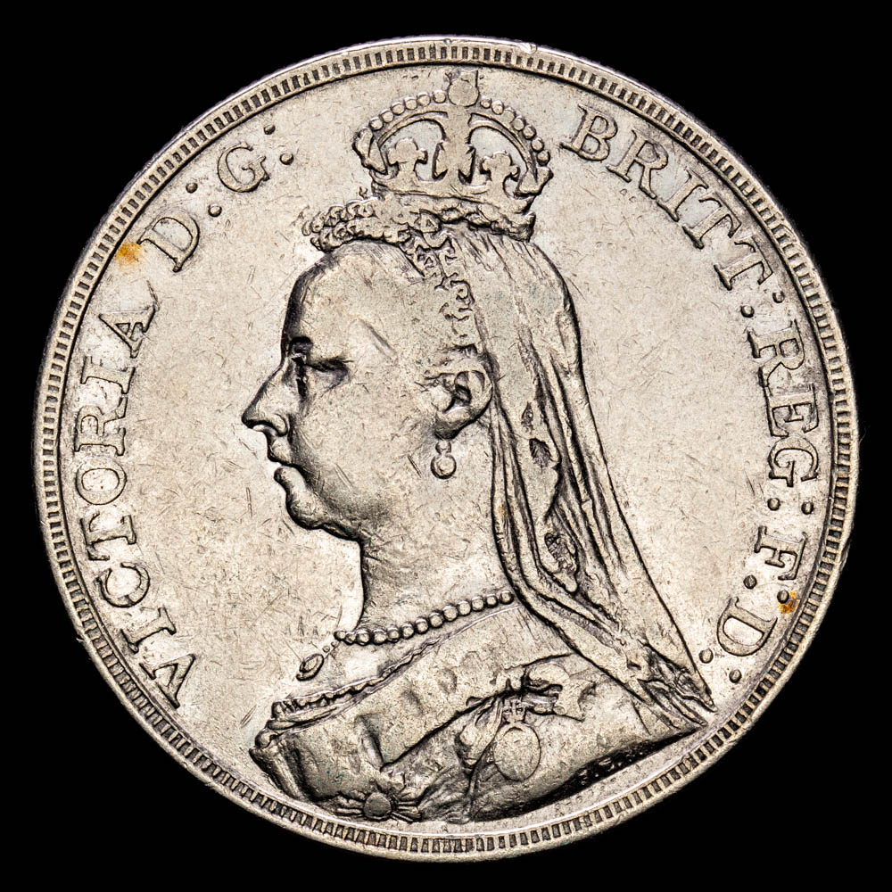 Inglaterra – Victoria. Crown. (28,09 g.). 1889. SEABY-3981. MBC+.
