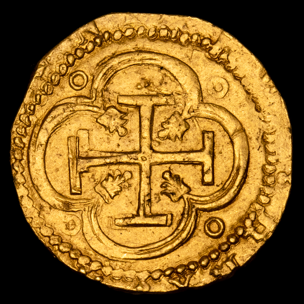 Felipe II. 2 Escudos (6,75 g.) Toledo. (1556-1598). Ensayador M. Aureo y Calicó – 865. EBC-. Rara. 