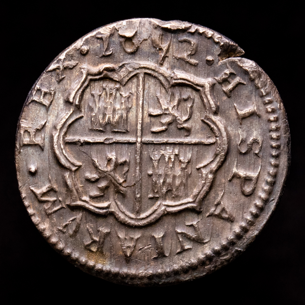 Felipe IV. 1 Real. (2,81 g.). Segovia. 1652. Ensayador B·R. Aureo y Calicó-795. EBC. Escasa. Pátina