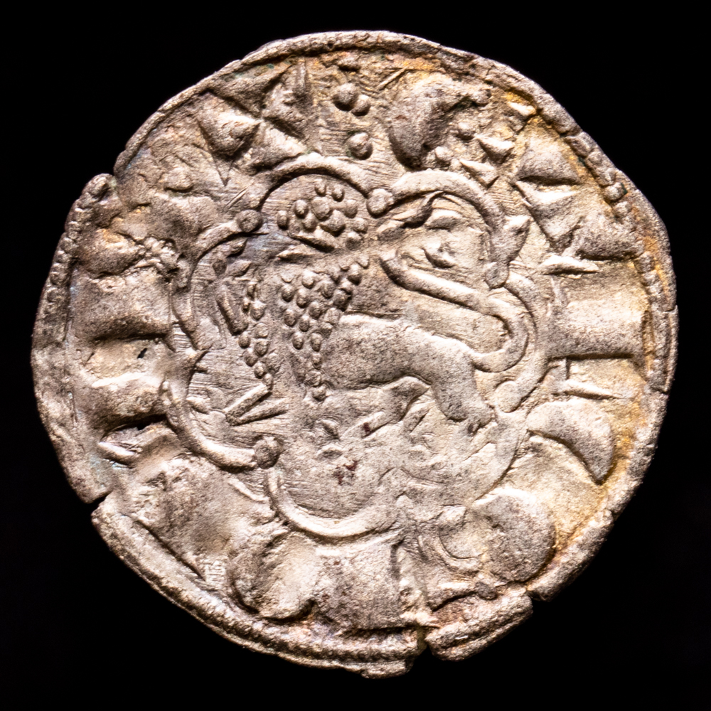 Alfonso X. Novén. (0,75 g.). Toledo. (1252-1284). Álvarez Burgos-271. MBC+/EBC. Tres puntos entre A y C. Atractivo ejemplar