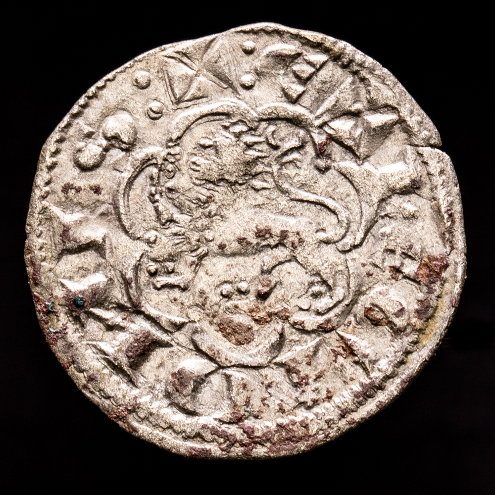 Alfonso X. Novén. (0,75 g.). Coruña. (1252-1284). Álvarez Burgos-266. EBC-/MBC+. Venera simple. Atractivo ejemplar.
