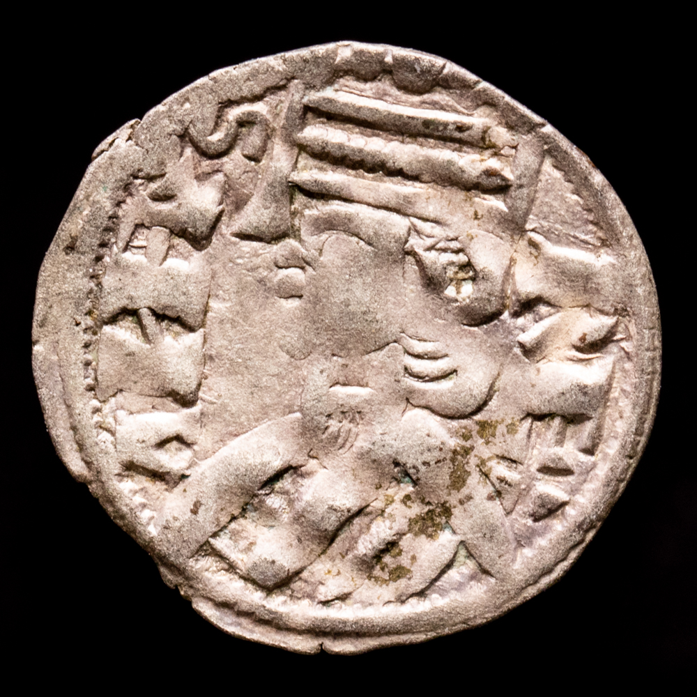Alfonso VIII. Dinero. (0,85 g.). Creciente. (1158-1214). Álvarez Burgos-204.2. EBC-. Tono. Buen ejemplar.