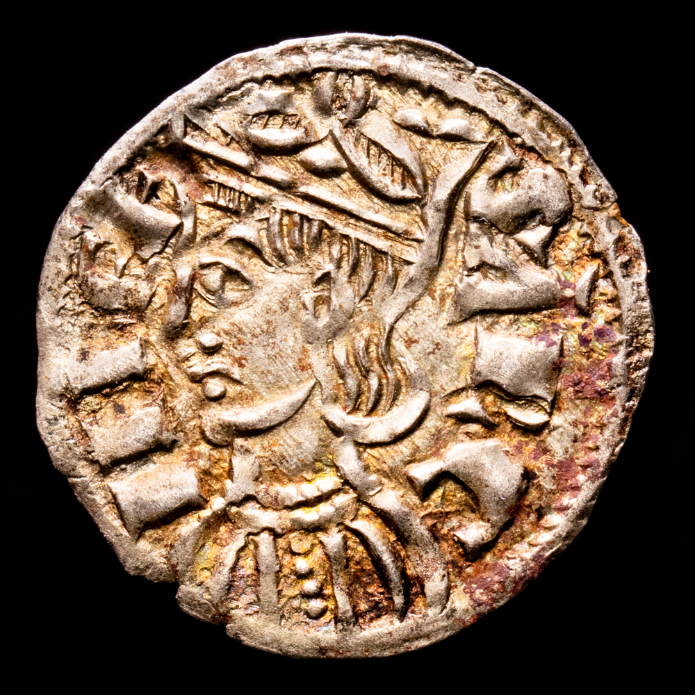 Sancho IV. Cornado. (0,85 g.). Cuenca. 1286 y siguientes. Álvarez Burgos-298. EBC+. La X es una I con un apéndice ADNY. Restos de brillo original.