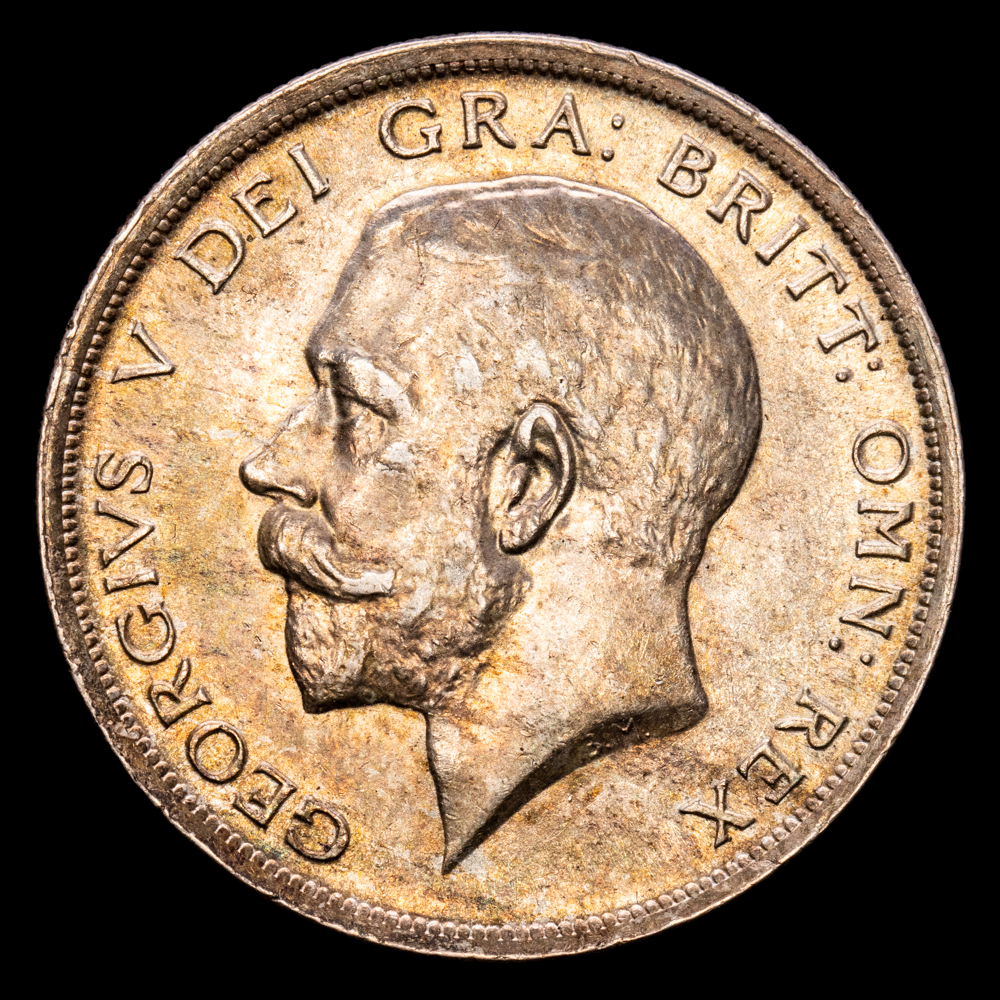 Gran Bretaña – George V. Half crown. (14,16 g.). 1915. KM-818.1. EBC+. Brillo original.