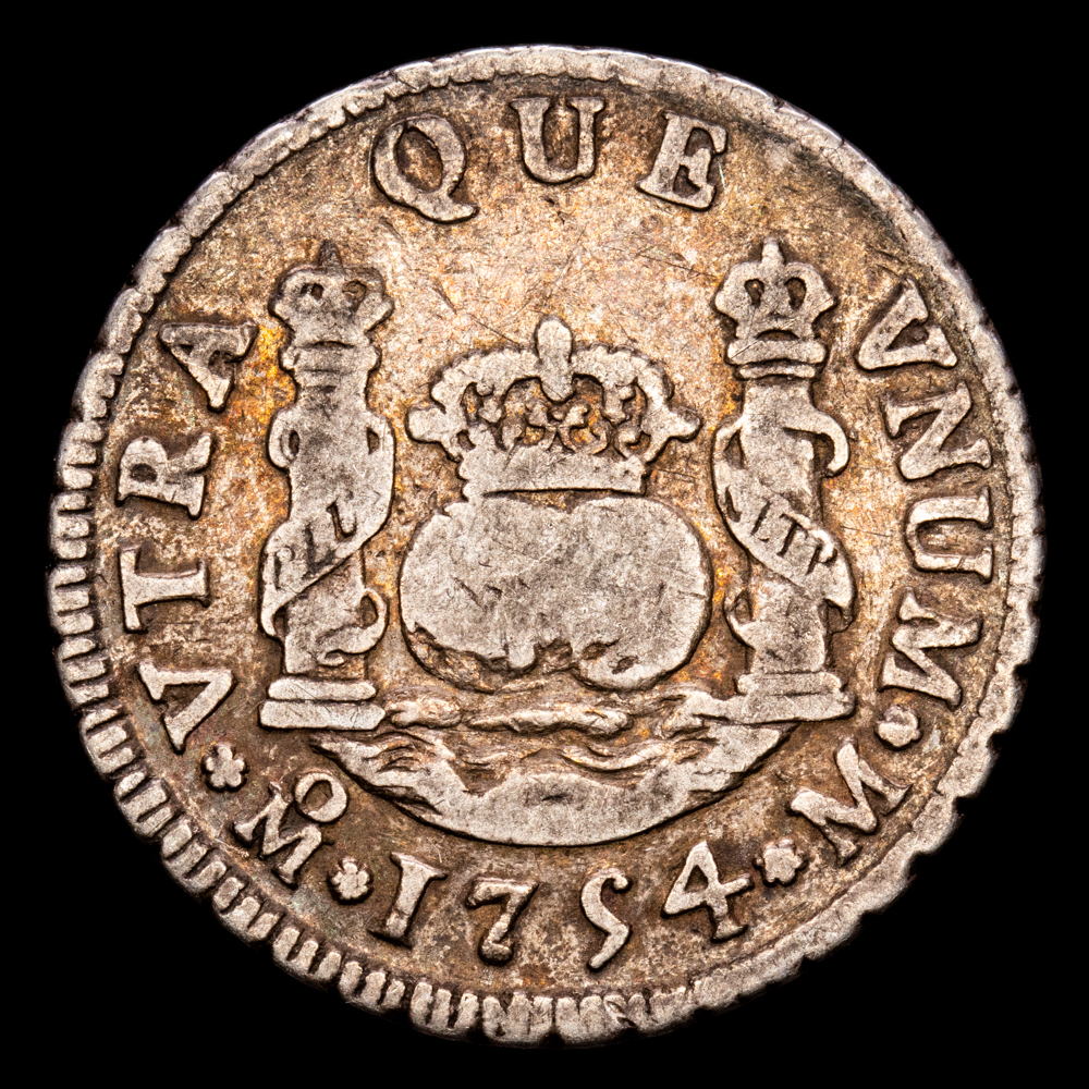 Fernando VI. 2 Reales. (6,59 g.). México. 1754. Ensayador M. Aureo y Calico-295. MBC.