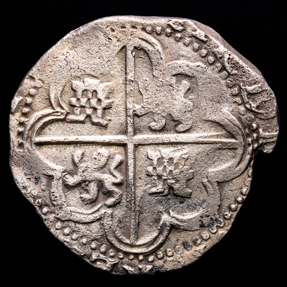 Felipe IV. 8 Reales. (26,22 g.). Potosí. No visible. Ensayador T·R. Aureo y Calico-327. MBC.