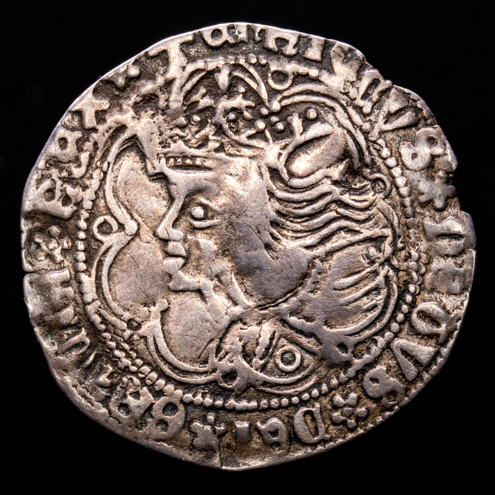 Enrique IV. Real de busto. (3,07 g.). Sevilla. (1454-1474). AB-685. MBC. Peculiar peinado. Leones sin corona.