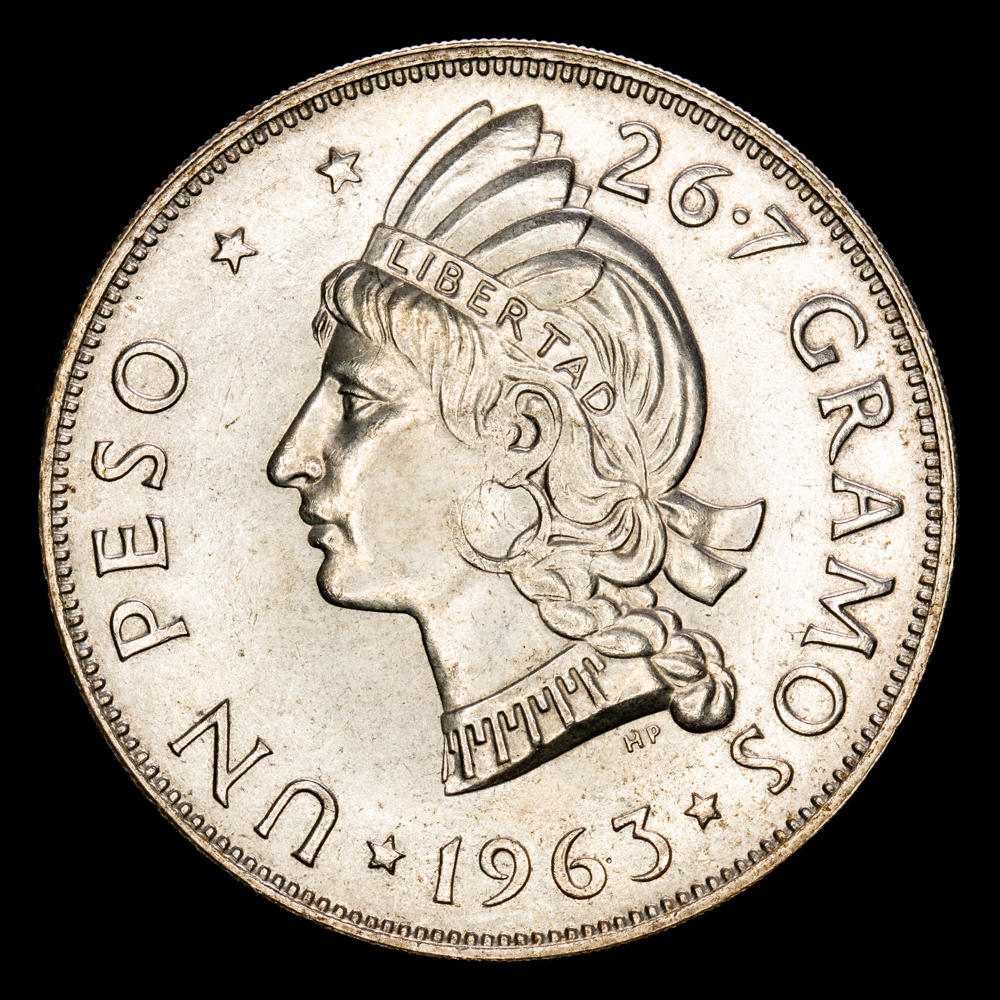 República Dominicana. Un Peso. (26,91 g.). 1963. KM-30. EBC+.