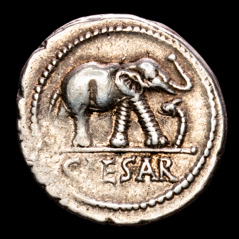 Julio Cesar. Denario. (3,81 g.). Galia. 54-51 a.C. CRAW-443/1. MBC+. CAESAR en exergo