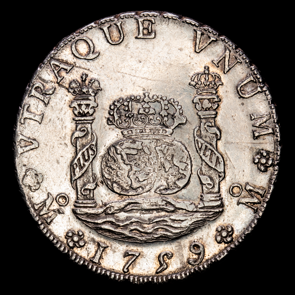 Fernando VI. 8 Reales. (27,11 g.). México. 1759. Ensayador M·M. AC-495. EBC-. Restos de brillo original
