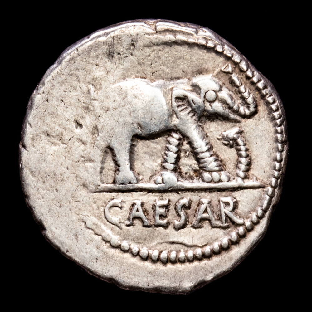 Julio Cesar. Denario. (4,24 g.). Galia. 54-51 a.C.. Craw-443. MBC+. Flan grande