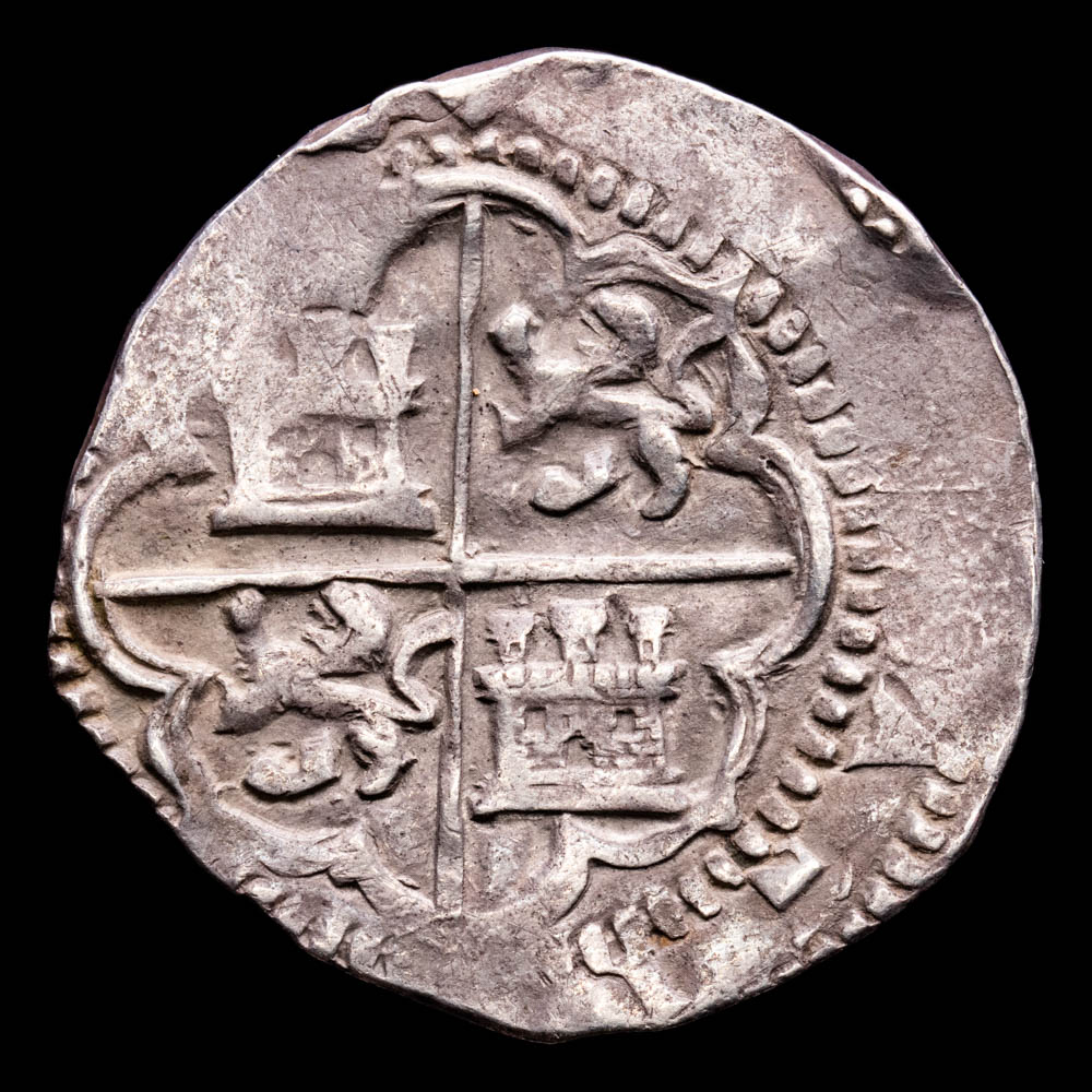 Felipe II. 4 Reales (IIII). (13,45 g.). Toledo. 1592. Ensayador M. Aureo y Calicó – NO CITA. MBC+. Muy Rara! Jarabo-A-852-R-3