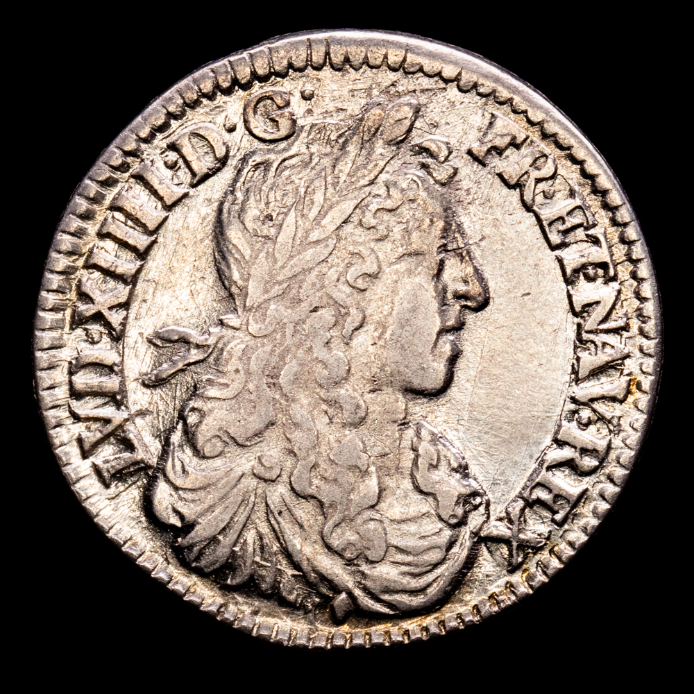 Francia – Louis XIV. 1/12 Ecu. (2,31 g.). Aix. 1664a. DUPLESI 1486. EBC-.