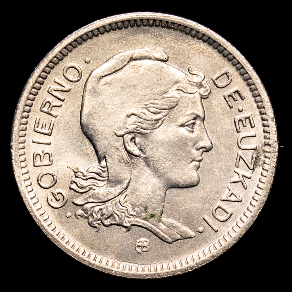 Gobierno Provisional. 1 Peseta. (4,01 g.). 1937. Aureo y Calicó-14. SC-.