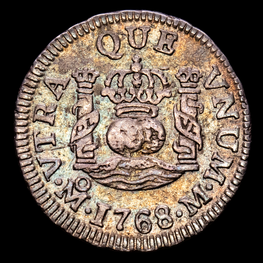 Carlos III. 1/2 Real. (1,68 g.). México. 1768. Ensayador M. Aureo y Calicó-187. MBC+.